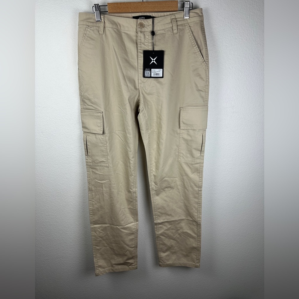 GSTQ Lightweight Cargo Pant Feather Grey Mens Size 32 W x 31 L New with Tags